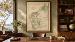 Western Australia Stock Routes & Pastoral Wall Map 1904