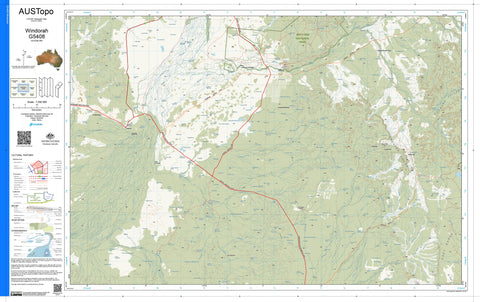 Windorah G5408 AUSTopo 1:250,000 Map