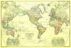 World Wall Map 1922 – National Geographic | Mapworld