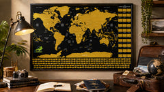 World & Flags Deluxe Scratch Map 810 x 610mm