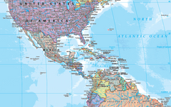 World Hema Political (Pacific) Classic 2320 x 1460mm Mega Map Paper Wall Map
