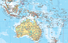 World Hema Political (Pacific) Classic 2320 x 1460mm Mega Map Paper Wall Map