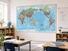 World Hema Political (Pacific) Classic 1550 x 970mm Supermap Wall Map