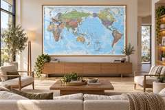 World Hema Political (Pacific) Classic 2320 x 1460mm Mega Map Paper Wall Map
