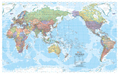 World Hema Political (Pacific) Classic 2320 x 1460mm Mega Map Canvas Wall Map