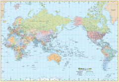 World Political 160 Mega UBD 2000 x 1405mm Laminated Wall Map