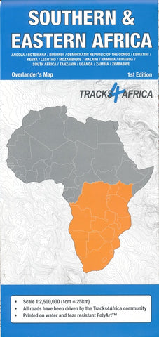 Southern & Eastern Africa - Map – Traks4Africa | Mapworld