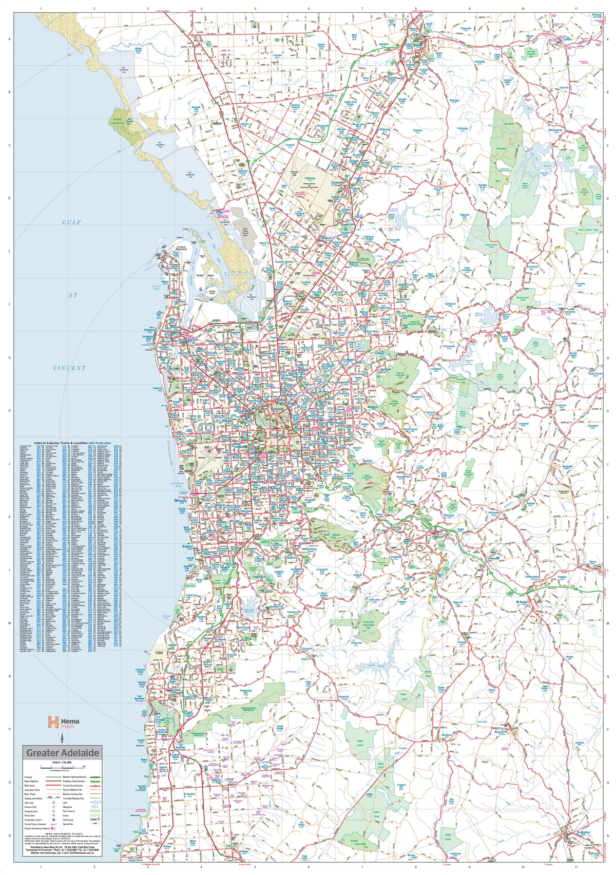 Adelaide & Region Supermap Laminated – Hema | Mapworld