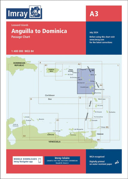 Anguilla to Dominica  Imray Chart — Imray nautical chart
