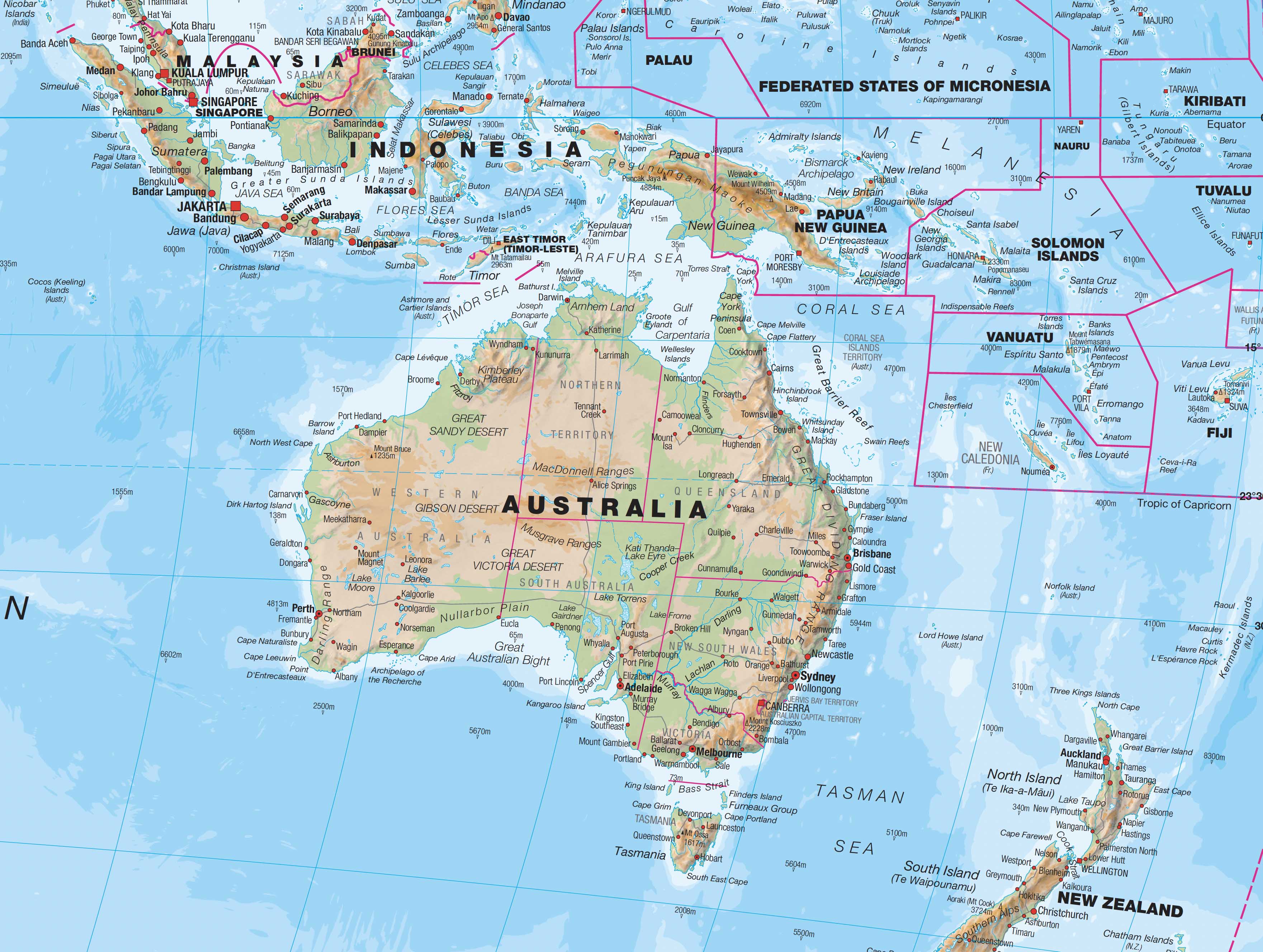 Physical Map Of The World World Physical Map Board – Tiger Moon