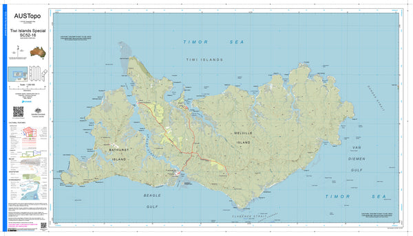 Tiwi Islands Special C5216 AUSTopo 1:250,000 Map