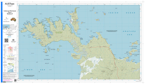 Cobourg Peninsula Special C5313 AUSTopo 1:250,000 Map — AUSTopo 1:250,000 topographic map