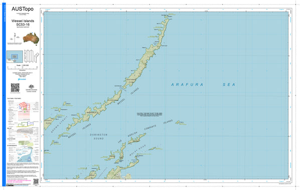 Wessel Islands Special C5316 AUSTopo 1:250,000 Map