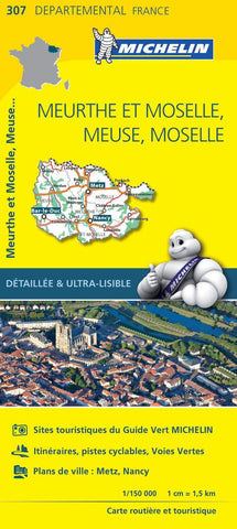France Meurthe & Moselle / Meuse Michelin Map 307