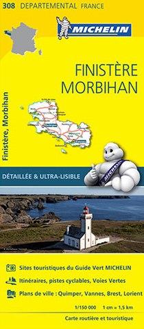France Finistère & Morbihan, Brittany Michelin Map 308