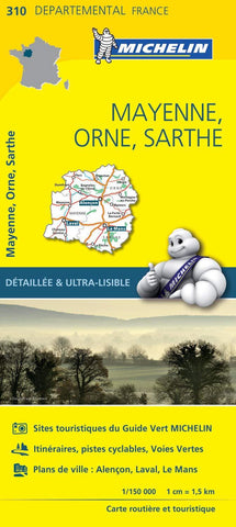 France Mayenne / Orne / Sarthe Michelin Map 310