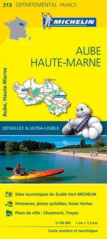 France Haute-Marne, Aube Michelin Map 313