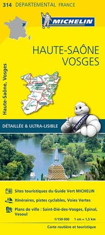 France Haute-Saône / Vosges Michelin Map 314