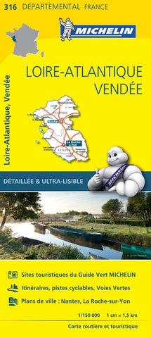 France Loire-Atlantique / Vendée Michelin Map 316