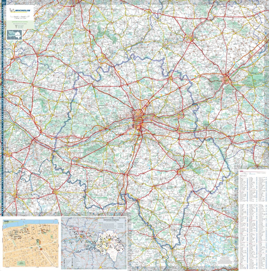 France Indre-et-Loire / – Michelin | Mapworld