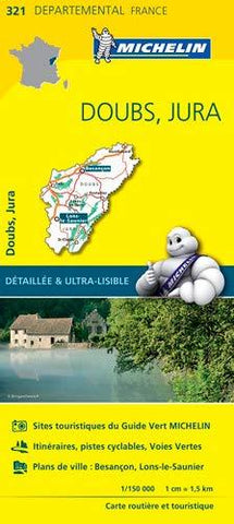 France Doubs / Jura Michelin Map 321