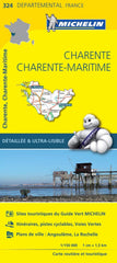 France Charente / Charente-Maritime Michelin Map 324