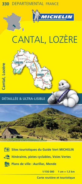 France Cantal / Lozère Michelin Map 330