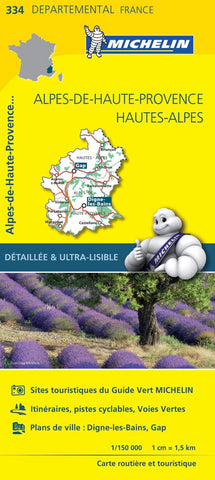 France Alpes-de-Haute-Provence / Hautes-Alpes Michelin Map 334