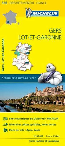 France Gers / Lot-et-Garonne Michelin Map 336