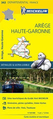 France Ariège / Haute-Garonne Michelin Map 343