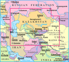 Kazakhstan Gizi Maps Folded