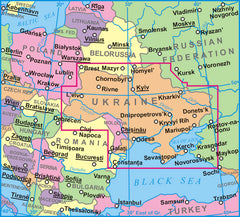 Ukraine Moldova Gizi Maps Folded