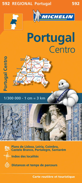 Portugal Central Michelin Map 592