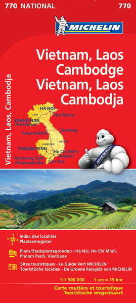 Vietnam,Laos, Cambodia Michelin Map 770