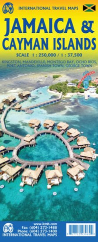 Jamaica & Cayman Islands ITMB - West Indies Map