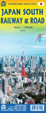 Japan South Railway & Road ITMB Map – ITM | Mapworld