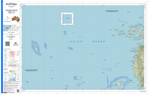 Camden Sound Special SD51-15 AUSTopo 1:250,000 Map