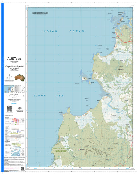 Cape Scott Special D5207 AUSTopo 1:250,000 Map | Mapworld