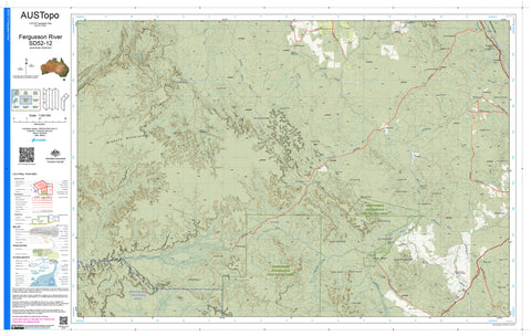 Fergusson River D5212 AUSTopo 1:250,000 Map — AUSTopo 1:250,000 topographic map