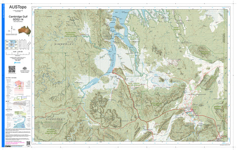 Cambridge Gulf D5214 AUSTopo 1:250,000 Map — AUSTopo 1:250,000 topographic map
