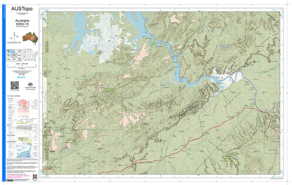 Auvergne D5215 AUSTopo 1:250,000 Map | Mapworld