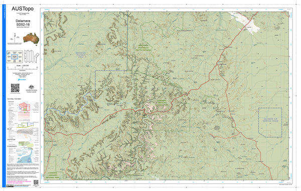 Delamere D5216 AUSTopo 1:250,000 Map — AUSTopo 1:250,000 topographic map