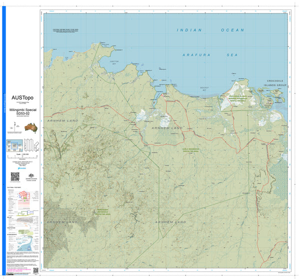 Milingimbi Special D5302 AUSTopo 1:250,000 Map