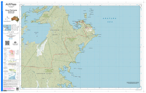 Gove Peninsula Special D5304 AUSTopo 1:250,000 Map