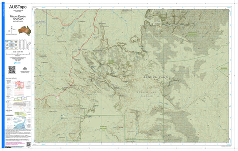 Mount Evelyn D5305 AUSTopo 1:250,000 Map — AUSTopo 1:250,000 topographic map