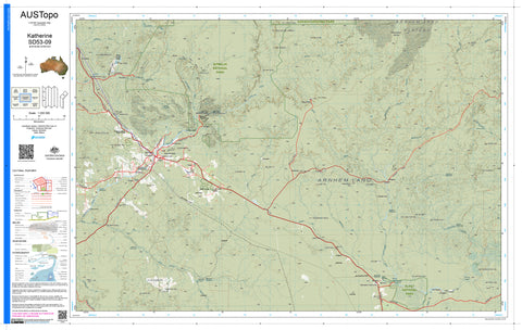 Katherine D5309 AUSTopo 1:250,000 Map — AUSTopo 1:250,000 topographic map