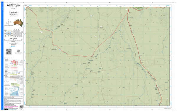 Larrimah D5313 AUSTopo 1:250,000 Map — AUSTopo 1:250,000 topographic map