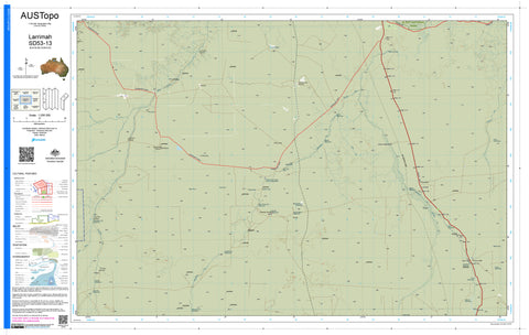 Larrimah D5313 AUSTopo 1:250,000 Map — AUSTopo 1:250,000 topographic map
