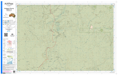 Hodgson Downs D5314 AUSTopo 1:250,000 Map — AUSTopo 1:250,000 topographic map