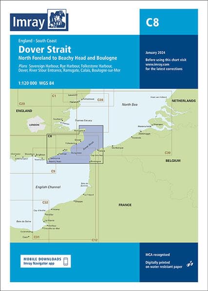 Dover Strait Chart – Imray | Mapworld